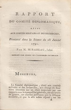 Seller image for Rapport du Comit diplomatique, runi aux Comits militaire et des recherches : prononc dans la sance du 28 janvier 1791 for sale by PRISCA
