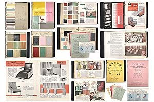 1960 Beauty Salon Equipment and Furniture Trade Catalogs with Sixty (60) Samples of Vinyl Upholst...