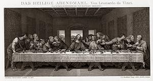 The Last Supper by Michaelangelo after engraving by Raphael Morghen