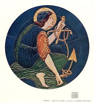 HOPE from the Enamel in relief After Henry Holiday,1905 Lithograph