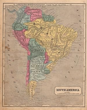 1880s South America Coloured Map