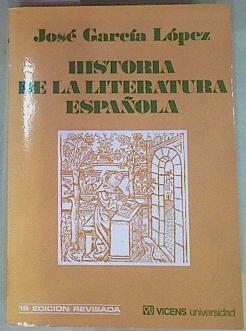 Imagen del vendedor de Historia de la literatura espaola a la venta por Almacen de los Libros Olvidados
