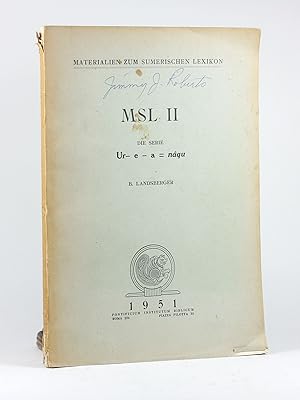 Materialen zum sumerischen Lexikon III (MSL II): S a, Vok. S a, S b, Nachtr. zu MSL II