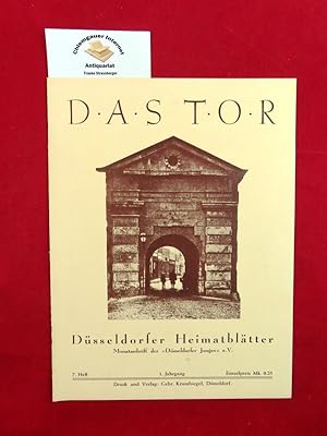 Imagen del vendedor de Das Tor. Dsseldorfer Heimatbltter. Monatsschrift der Dsseldorfer Jonges. e.V. ERSTER Jahrgang. Heft 7. a la venta por Chiemgauer Internet Antiquariat GbR