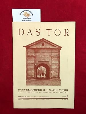 Imagen del vendedor de Das Tor. Dsseldorfer Heimatbltter. Monatsschrift der Dsseldorfer Jonges. e.V. DRITTER Jahrgang. Heft 1. a la venta por Chiemgauer Internet Antiquariat GbR