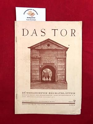 Imagen del vendedor de Das Tor. Dsseldorfer Heimatbltter. Monatsschrift der Dsseldorfer Jonges. e.V. DRITTER Jahrgang. Heft 2. a la venta por Chiemgauer Internet Antiquariat GbR