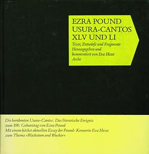 Immagine del venditore per Usura-Cantos XLV und LI: Texte, Entwrfe, Fragmente venduto da Versandantiquariat Felix Mcke