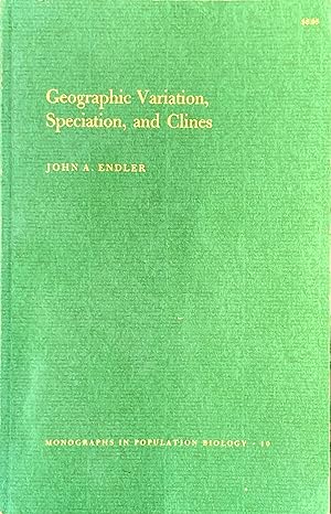 Immagine del venditore per Geographic variation, speciation, and clines venduto da Acanthophyllum Books