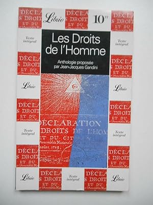 Seller image for Droits de l'homme (Les): - ANTHOLOHIE for sale by Dmons et Merveilles