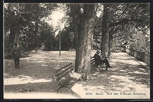 Immagine del venditore per Ansichtskarte Bern, Flaneur auf Bank auf der kleinen Schanze venduto da Bartko-Reher