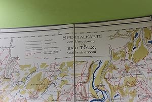 Specialkarte der Umgebung von Bad Tölz. Masstab - 1: 35000 [J. B. Atzl]