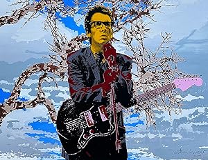 Fine Art Print of Music Legend Elvis Costello 'Out of Time'