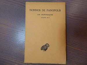 Seller image for NANNOS DE PANOPLIS - Les Dionysiaques. Chants III-V. for sale by Tir  Part