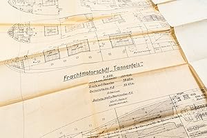 Frachtmotorschiff "Tannenfels". - [Konstruktionsplan]. -