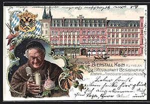 Lithographie Köln, Hotel-Restaurant Belgischer Hof und Gasthaus Bierstall