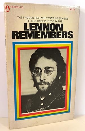 Image du vendeur pour Lennon Remembers The Famous Rolling Stone Interviews - plus 59 Rare Photographs mis en vente par Evolving Lens Bookseller