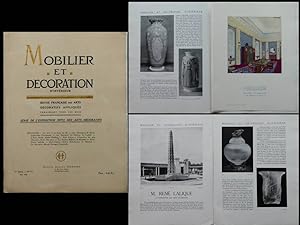 MOBILIER ET DECORATION N°VI 1925 RENE LALIQUE, SEVRES, BOULLE, BIANCHINI FERIER