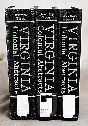 Imagen del vendedor de Virginia Colonial Abstracts (3 Volumes) a la venta por Sequitur Books