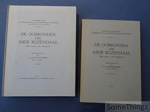 Imagen del vendedor de De oorkonden der abdij Rozendaal der orde van Cteaux : tekstpublicatie. Ie en IIe deel. a la venta por SomeThingz. Books etcetera.