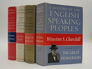 A HISTORY OF THE ENGLISH SPEAKING PEOPLES (COMPLETE 4 VOLUME SET) (DJ is protected by a clear, ac...