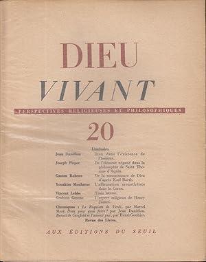 Imagen del vendedor de DIEU VIVANT 20 a la venta por PRISCA