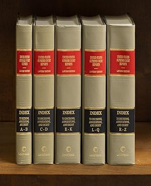 United States Supreme Court Reports General Index to Decisions 5 vols