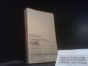 Bild des Verkäufers für Bertolt Brecht. Gesammelte Werke 14. Prosa 4. zum Verkauf von Der Buchecker