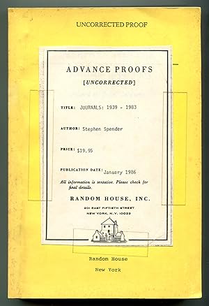 Bild des Verkufers fr Journals 1939-1983 zum Verkauf von Between the Covers-Rare Books, Inc. ABAA