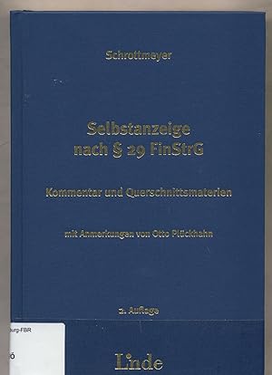 Seller image for Selbstanzeige nach  29 FinStrG for sale by avelibro OHG