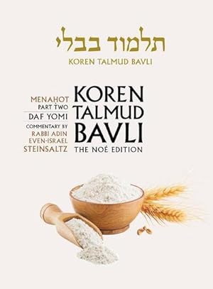 Bild des Verkufers fr Koren Talmud Bavli, Noe Edition, Vol 36: Menahot Part 2, Hebrew/English, Daf Yomi B&w zum Verkauf von BuchWeltWeit Ludwig Meier e.K.