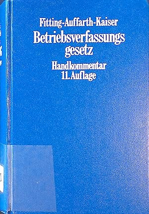 Bild des Verkufers fr Betriebsverfassungsgesetz : Handkommentar. zum Verkauf von books4less (Versandantiquariat Petra Gros GmbH & Co. KG)