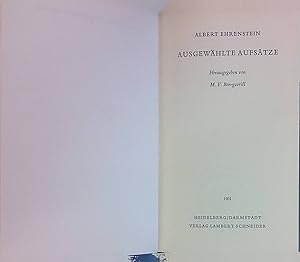 Seller image for Ausgewhlte Aufstze for sale by books4less (Versandantiquariat Petra Gros GmbH & Co. KG)