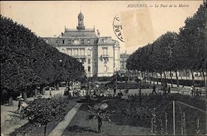 Ansichtskarte / Postkarte Asnières-sur-Seine Hauts-de-Seine, Der Rathauspark