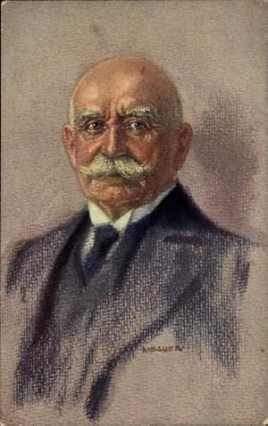 Künstler Ansichtskarte / Postkarte Bauer, Karl, Luftfahrtpionier und Erfinder Ferdinand Graf Zepp...