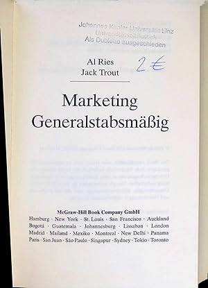 Bild des Verkufers fr Marketing Generalstabsmig. zum Verkauf von books4less (Versandantiquariat Petra Gros GmbH & Co. KG)