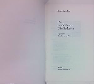 Bild des Verkufers fr Die unheimlichen Wirklichkeiten zum Verkauf von books4less (Versandantiquariat Petra Gros GmbH & Co. KG)