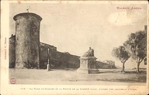 Künstler Ansichtskarte / Postkarte d'Agnel, Valence Drôme, la Tour du Cagnard, la Statue de la Li...
