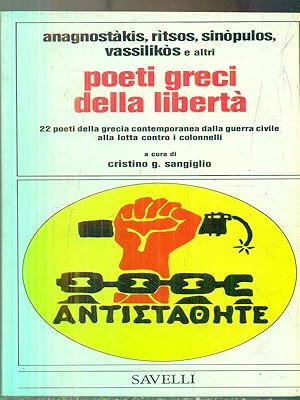 Seller image for Poeti greci della liberta' for sale by Librodifaccia