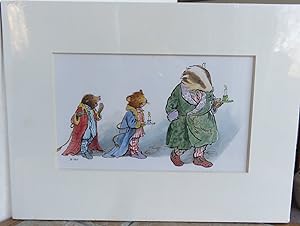 ORIGINAL SIGNED WATERCOLOUR ARTWORK FOR TALES FROM WIND IN THE WILLOWS.