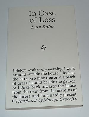 Seller image for In Case of Loss for sale by Bibliomadness