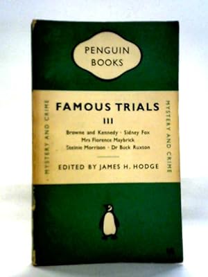 Image du vendeur pour Famous Trials III (Third Series) mis en vente par World of Rare Books