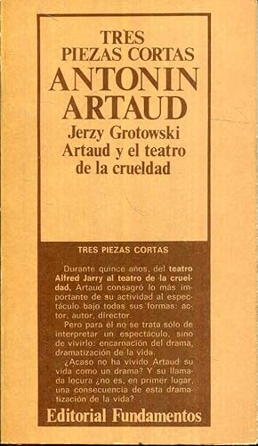Imagen del vendedor de Tres piezas cortas. Artaud y el teatro de la crueldad a la venta por Rincn de Lectura