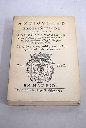 Imagen del vendedor de Antiguedad y excelencias de Granada a la venta por Alcan Libros
