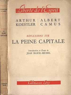 Imagen del vendedor de Reflexions sur la peine capitale a la venta por Biblioteca di Babele