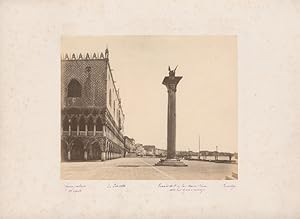 Venezia Piazetta San Marco mit der Granitsäule, links der Dogenpalast.