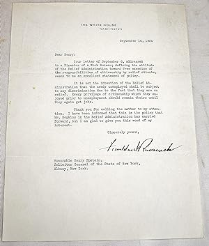 President Franklin Roosevelt Typed Letter Signed on White House Stationery