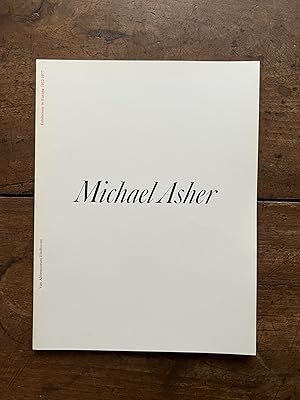 Michael Asher: Exhibitions in Europe 1972-1977