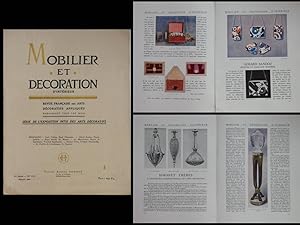 MOBILIER ET DECORATION n°VIII 1925 LOUIS VUITTON, GERARD SANDOZ, SIMONET, PATOUT