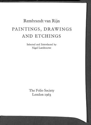 Bild des Verkufers fr Rembrandt van Rijn: Paintings, drawings and etchings zum Verkauf von WeBuyBooks