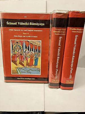 Seller image for Om Srimad Valmiki-Ramayana, 3 Volume Set; Bala-Kanda, Ayodhya-Kanda, Aranya-Kanda, Kiskindha-Kanda, Sundara-Kanda, Yuddha-Kanda, Uttara-Kanda for sale by Chamblin Bookmine